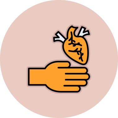 İnsan kalbinin vektör çizimi