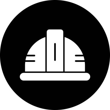 İnşaat miğferi ikon vektör illüstrasyonu