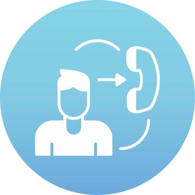 Çağrı merkezi. Web simgesi basit illüstrasyon