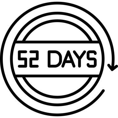 5 gün geri sayım simgesi, 5 gün geri sayım