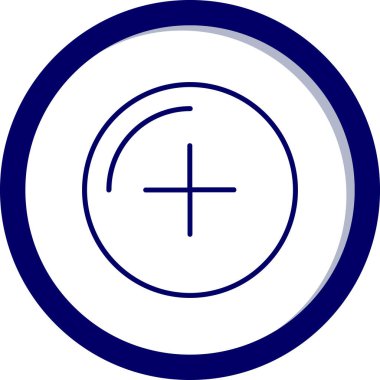 Çemberin çapraz işaretli vektör simgesi.