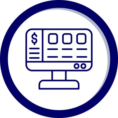 Dolar. Web simgesi basit illüstrasyon