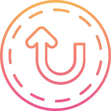 u harfi işaret vektör çizimi tasarımı