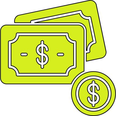 Para için. Web simgesi basit illüstrasyon