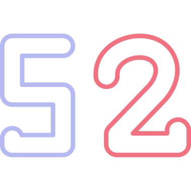 2 numaralı renk çizgisi resim simgesi. vektör