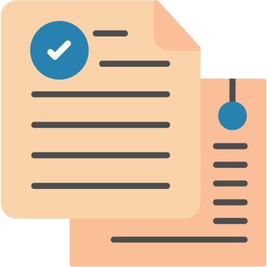 belge simgesi. Basit resimleme