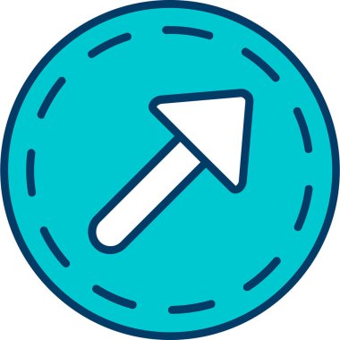 ok yönü ok simgesi doldurulmuş - taslak biçimi