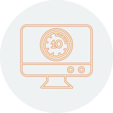 Bilgisayar simgesi. vektör illüstrasyonu