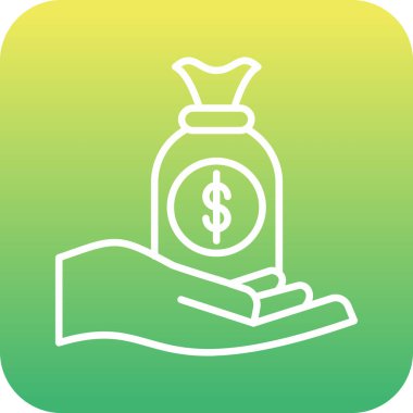 Benzersiz para vektör simgesi