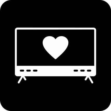 kalp ekranı televizyon simgesi