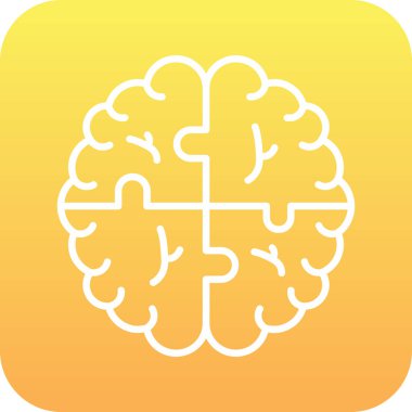 beyin ikonu vektör illüstrasyonu