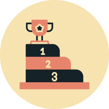 Trophy Düz Vektör Simgesi