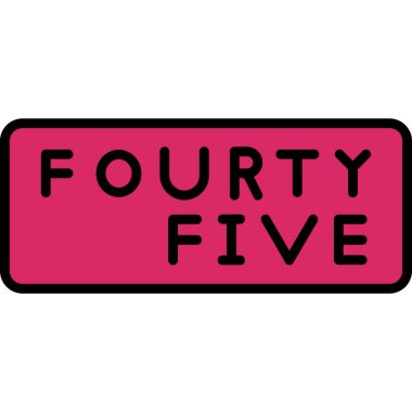 5 4 numara, 4 5 5, 5, vektör illüstrasyonu.