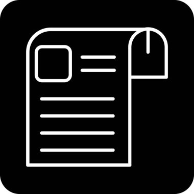 Belge. Web simgesi basit illüstrasyon