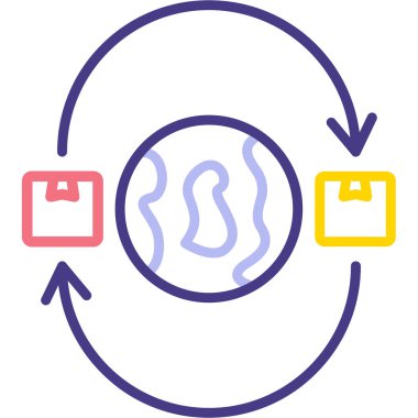 Geri dönüşüm simgesinin vektör çizimi