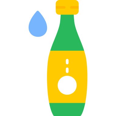 su şişesi web simgesi, basit vektör illüstrasyonu