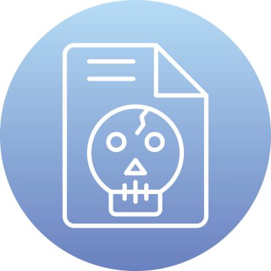 Bir kafatası simgesinin vektör çizimi