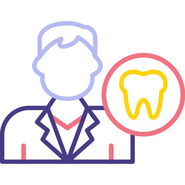 Diş Bakımı simgesi, vektör illüstrasyonu