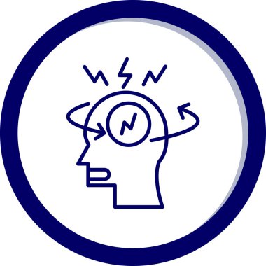 Beyin. Web simgesi basit illüstrasyon