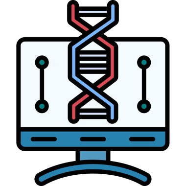 dna. Web simgesi basit illüstrasyon