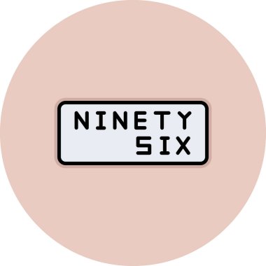 86 yıl modern ikon vektör illüstrasyonu