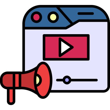 megafon simgesi, vektör illüstrasyonu