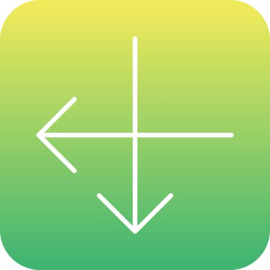 güzel çapraz vektör çizgisi simgesi