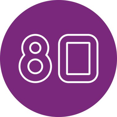 Sekiz numaralı simge vektör illüstrasyonu