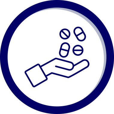 hap simgesi, vektör illüstrasyonu