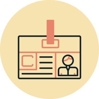 ID kart simgesi vektör illüstrasyonu