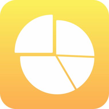 Pasta çizelgesi simgesi, vektör illüstrasyonu