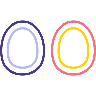 0 numaralı simge vektör çizimi tasarımı