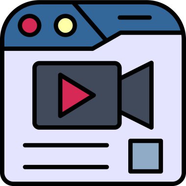 Kamera simgesi, vektör illüstrasyonu