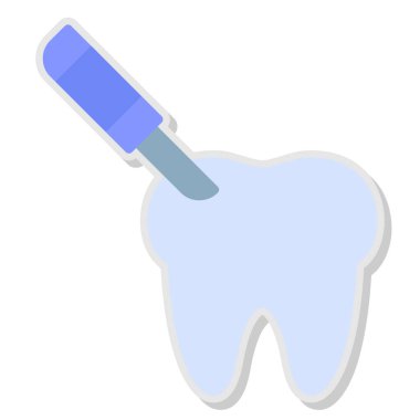 Diş ikonu. Web için basit diş vektör simgeleri çizimi.