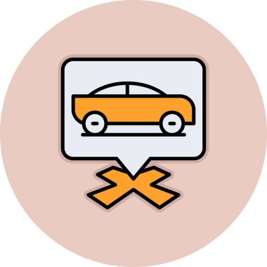 - Araba. Web simgesi basit illüstrasyon