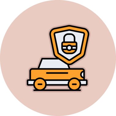 Taksi sürücüsü ikon vektör illüstrasyonu