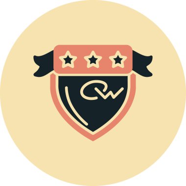 kalkanın vektör logosu ile w harfi