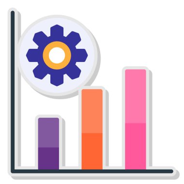 İş ve finans simgesinin vektör illüstrasyonu
