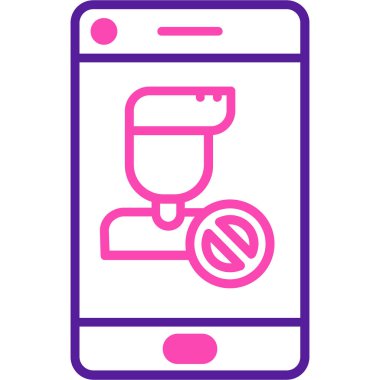 Bir cep telefonu simgesinin vektör illüstrasyonu