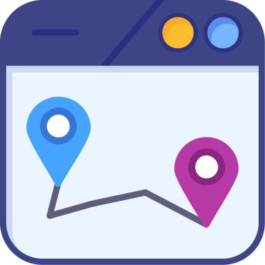 Harita konumu. Basit illüstrasyon