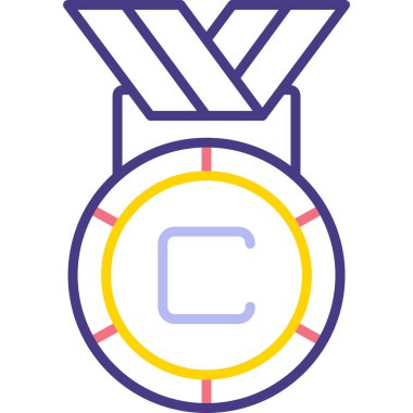 Madalya. Web simgesi basit illüstrasyon