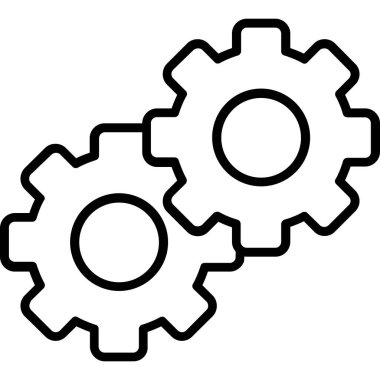 dişli ayarları ikon dış hat vektörü. Ayarlar servisi. teknik destek