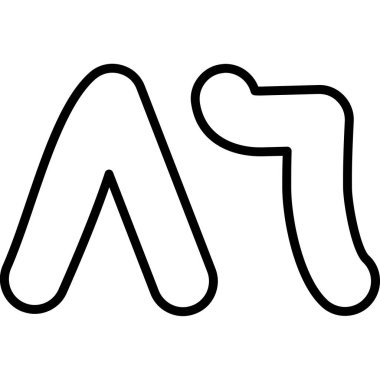 Siyah ve beyaz çizgi simgesinin vektör çizimi