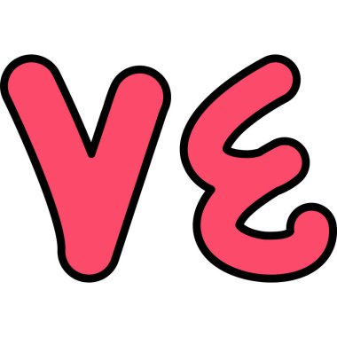 Aşk mektubu vektör çizimi. El çizimi harfler.