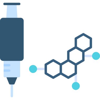 Şırınga web simgesi, beyaz arkaplanda izole edilmiş basit vektör çizimi