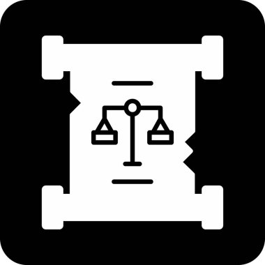 kanun simgesi vektör illüstrasyonu