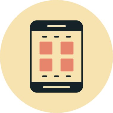 Cep telefonu simgesinin vektör illüstrasyonu