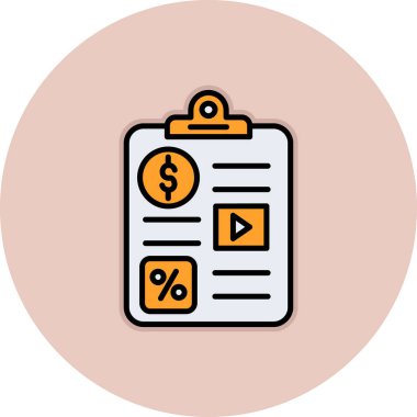 İş ve finans simgesinin vektör illüstrasyonu