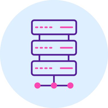 veritabanı. Web simgesi basit illüstrasyon