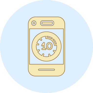 akıllı telefon numarası 0 simgesi, vektör illüstrasyonu